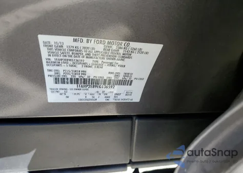 2014 Ford Taurus Sel from USA, damaged, VIN 1FAHP2E89EG136592